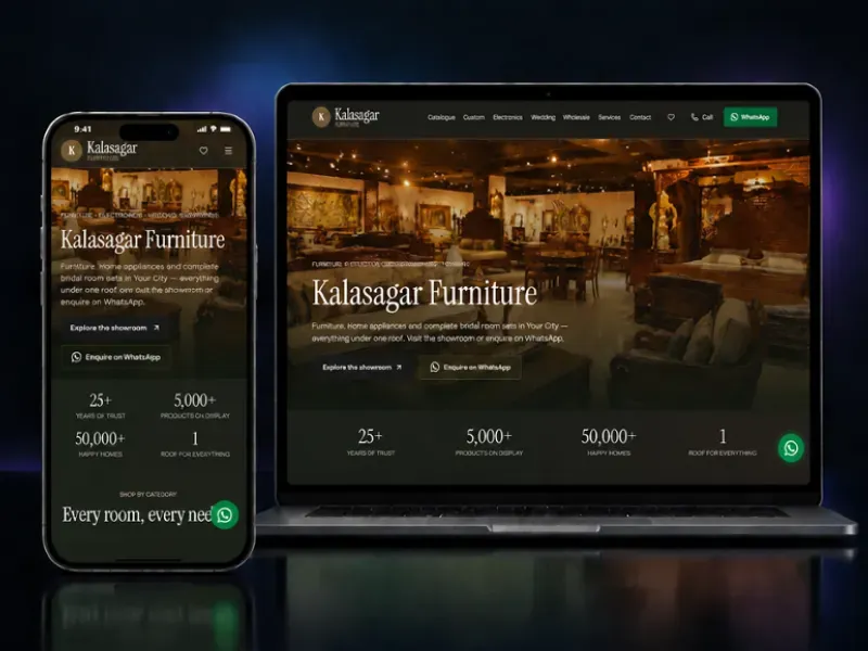 Kalasagar Furniture website